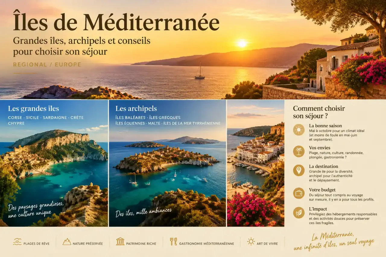 Îles de Méditerranée : grandes îles, archipels et conseils pour choisir son séjour