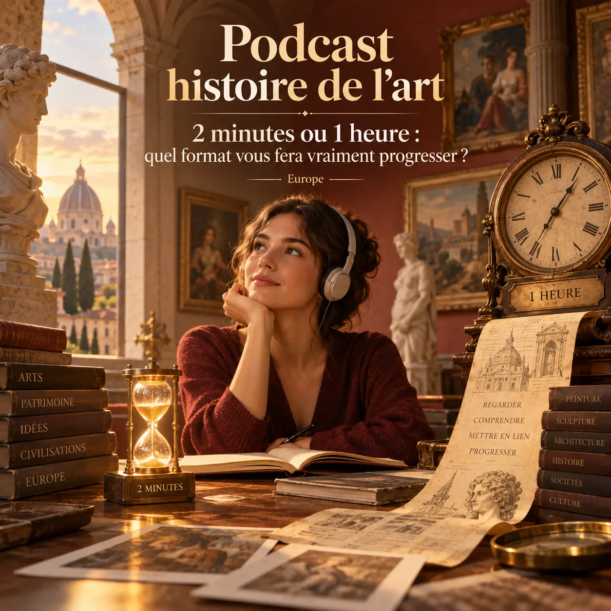 Podcast histoire de l’art : 2 minutes ou 1 heure, quel format vous fera vraiment progresser ?