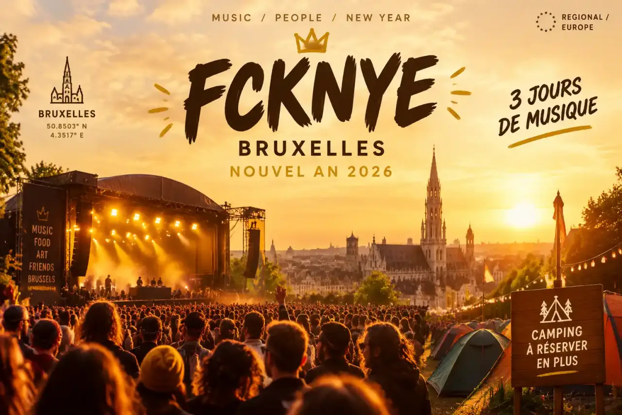 FCKNYE à Bruxelles pour le Nouvel An 2026 : trois jours de musique, un camping à réserver en plus