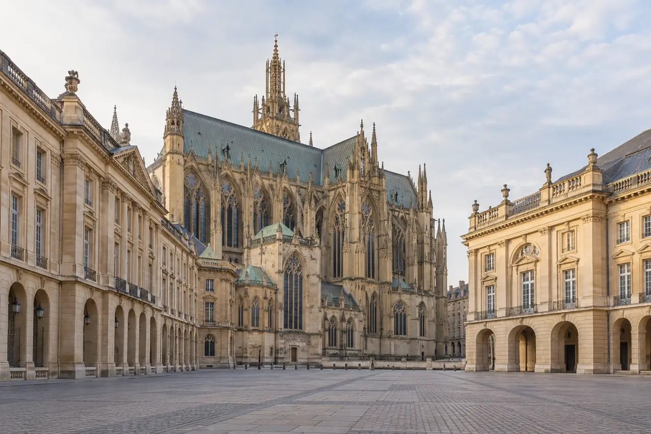 Patrimoine UNESCO de Metz : cathédrale Saint-Étienne et place d’Armes