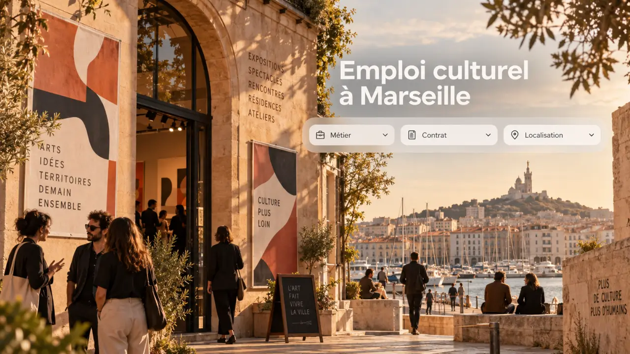 Emploi culturel à Marseille : filtrez les offres par métier, contrat et localisation