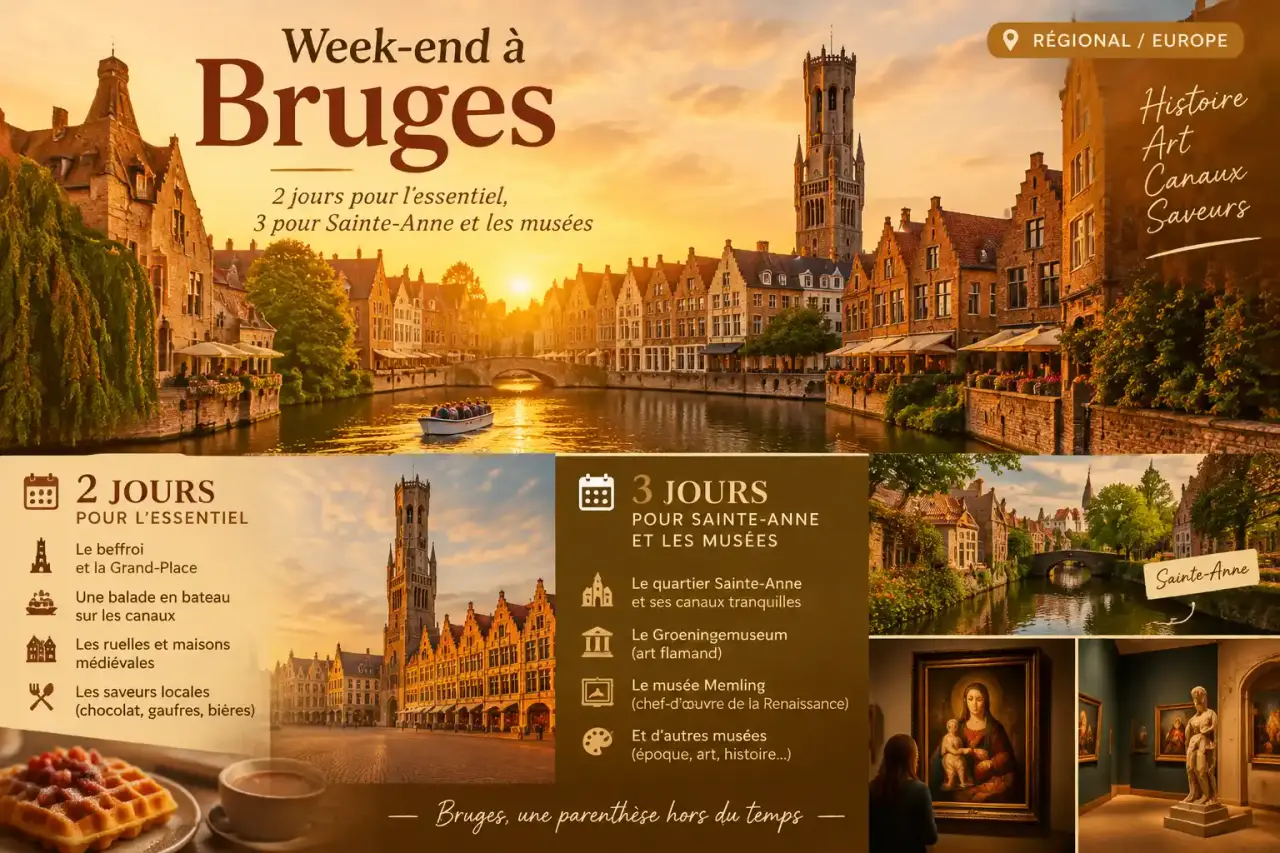 Week-end à Bruges : 2 jours pour l’essentiel, 3 pour Sainte-Anne et les musées