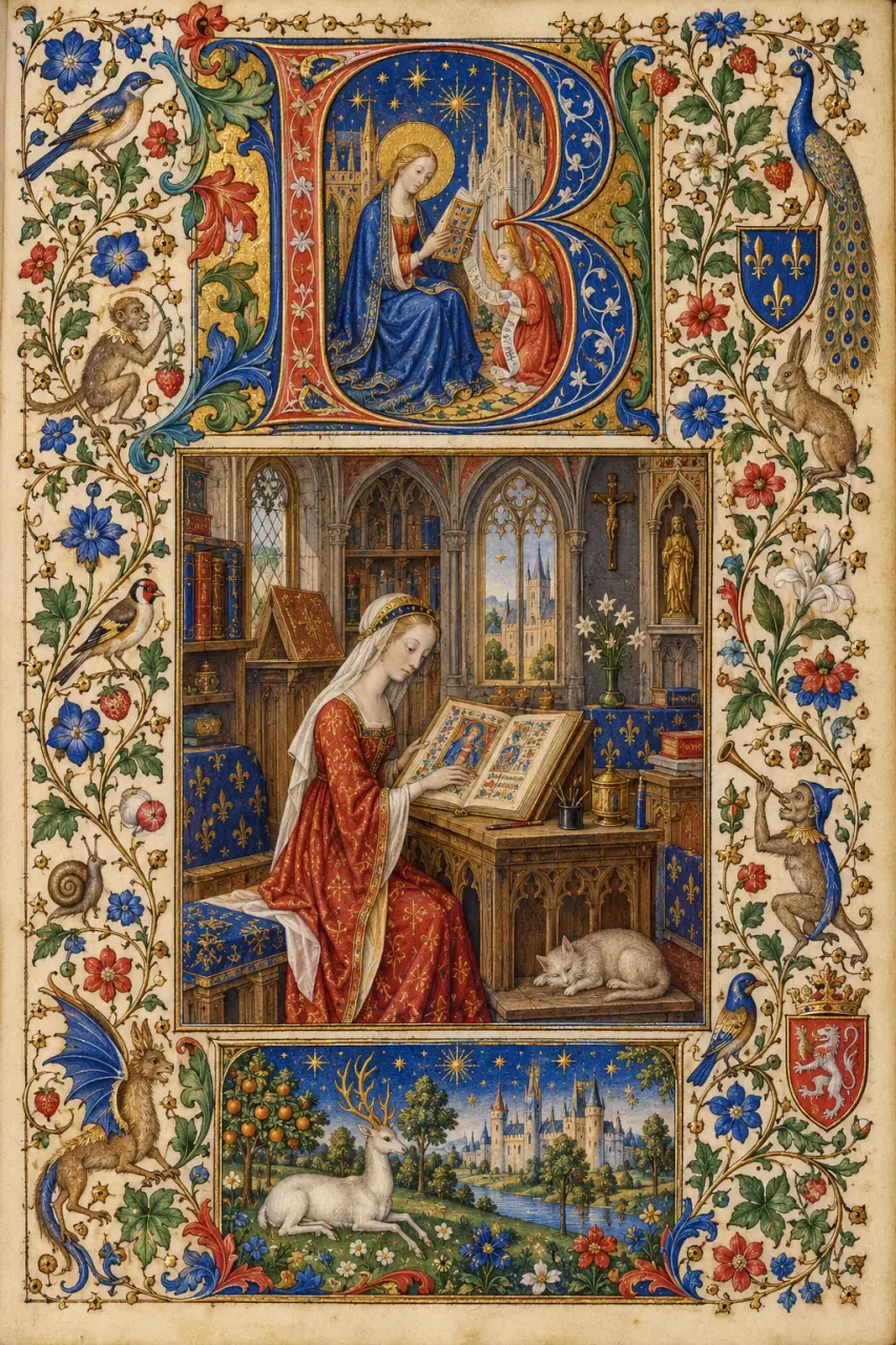 Enluminure du Moyen Âge : trois clés pour lire lettrines, miniatures et marges